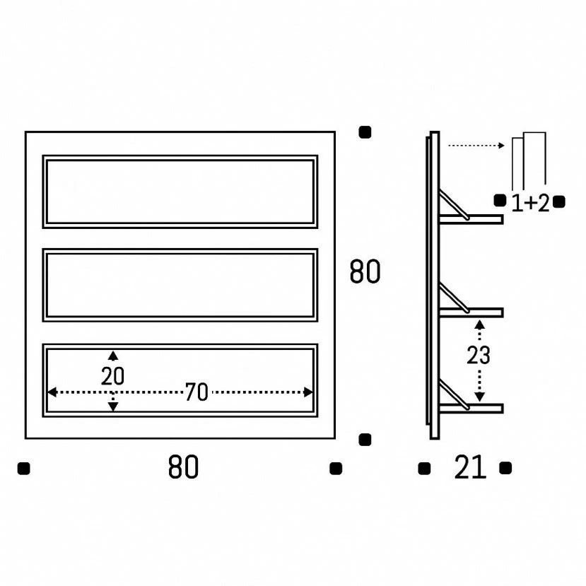 AMBIVALENZ Fläpps Wandregal Klappbar 80x80cm 18 AMBIVALENZ Fläpps Wandregal Klappbar 80x80cm – Bild 16