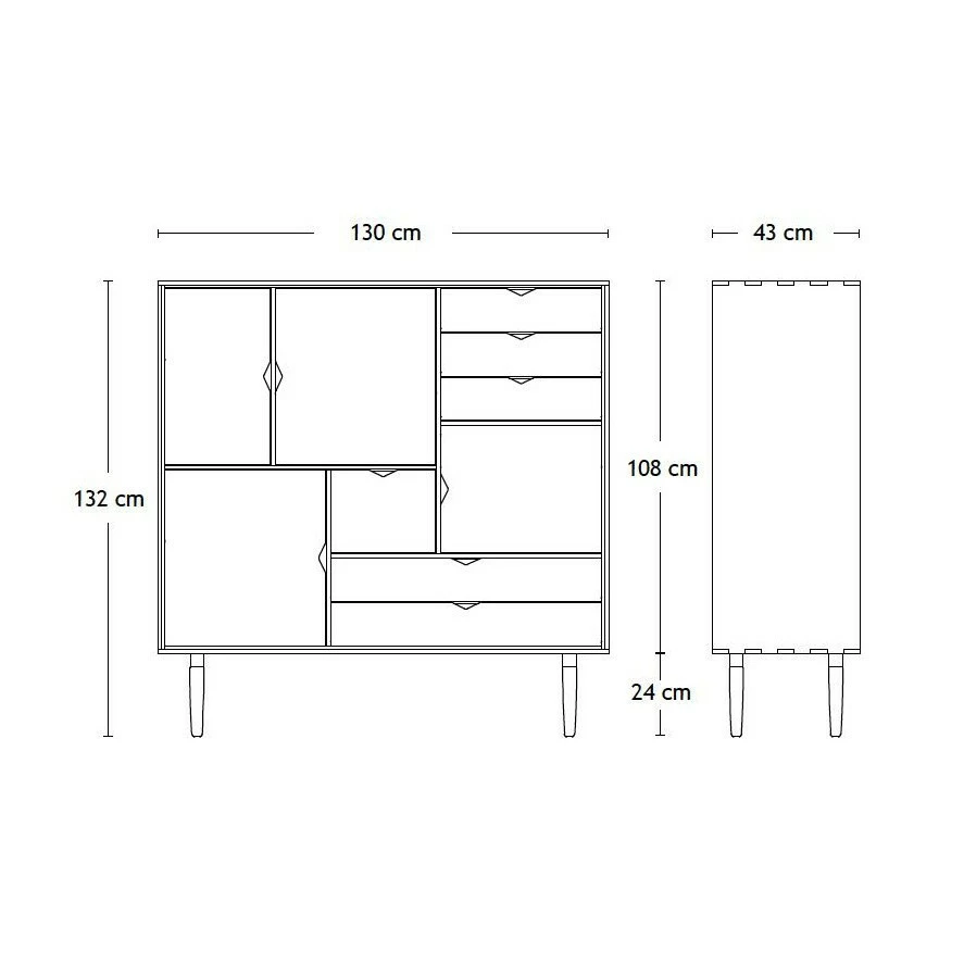Andersen - Furniture S3 Highboard Fronten Weiß 7 Andersen - Furniture S3 Highboard Fronten Weiß – Bild 5