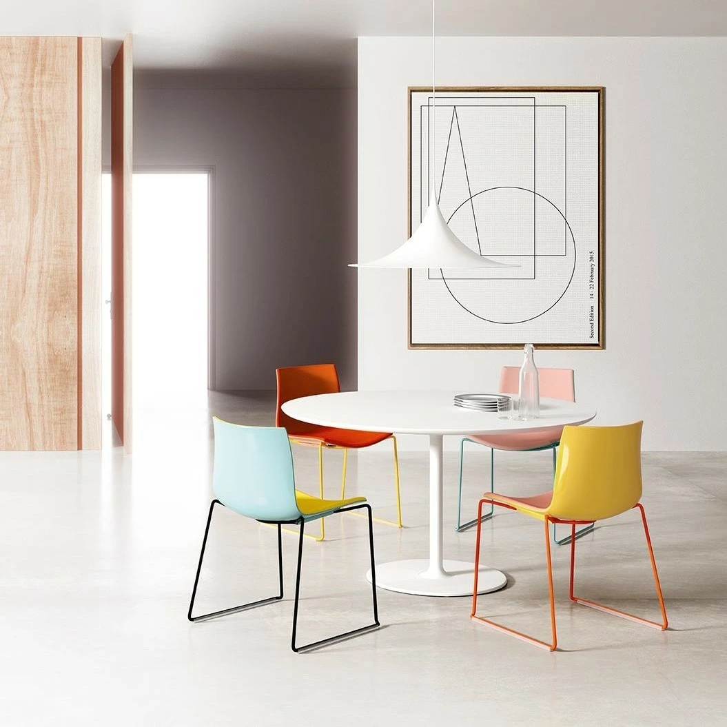 Arper Catifa 46 0278 Stuhl Einfarbig Kufe Chrom 4 Arper Catifa 46 0278 Stuhl Einfarbig Kufe Chrom – Bild 2