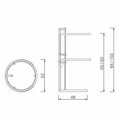 ClassiCon Adjustable Table E 1027 Black Version Beistelltisch -Möbel Verkaufsgeschäft ClassiCon Adjustable Table E 1027 Black Version Beistelltisch Strichzeichnung 1040x1040 ID623364 3dcdaab74ee7a35fec25beedce1c6d9b