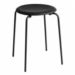Fritz Hansen DOT™ Hocker Leder Gestell Schwarz