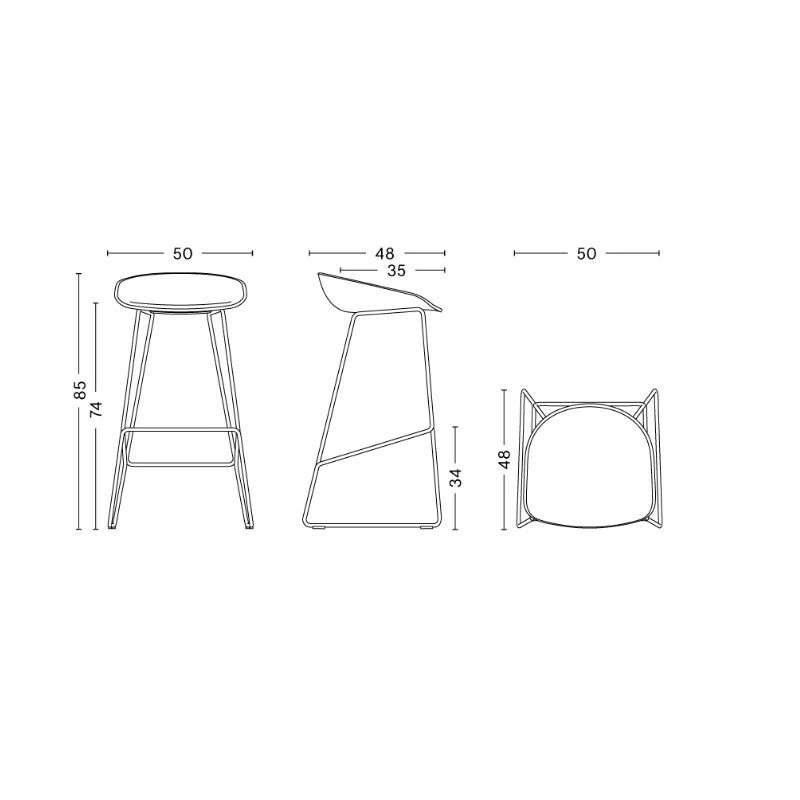 Hay About A Stool AAS 38 Barhocker Hoch Gestell Weiß 4 Hay About A Stool AAS 38 Barhocker Hoch Gestell Weiß – Bild 2