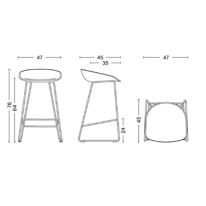 Hay About A Stool AAS 38 Barhocker Niedrig Gestell Schwarz 8 Hay About A Stool AAS 38 Barhocker Niedrig Gestell Schwarz – Bild 6