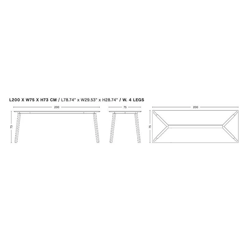 Hay Copenhague Deux CPH210 Tisch 200x75cm 9 Hay Copenhague Deux CPH210 Tisch 200x75cm – Bild 7