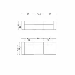 Hay Mags 3-Sitzer Sofa 268,5x95,5x67cm -Möbel Verkaufsgeschäft HAY Mags 3 Sitzer Sofa 268 5x95 5x67cm 1000x1000 ID1986823 5180479a6b0da540fd9370f40e9d0f8b