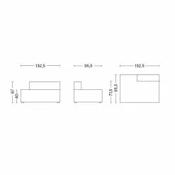 Hay Mags Sofa-Modul Lounge Links 132,5x95,5cm -Möbel Verkaufsgeschäft HAY Mags Sofa Modul Lounge Links 132 5x95 5cm 800x800 ID1986807 953ad833dcb4c0e29d246ba98cd94a00