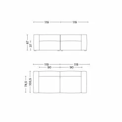 Hay Mags Soft 2,5-Sitzer Sofa Leder 238x103,5x67cm 13 Hay Mags Soft 2,5-Sitzer Sofa Leder 238x103,5x67cm -Möbel Verkaufsgeschäft HAY Mags Soft 2 5 Sitzer Sofa Leder 238x103 5x67cm 800x800 ID1986803 2032565c8a2743a03c4177285ee56d51