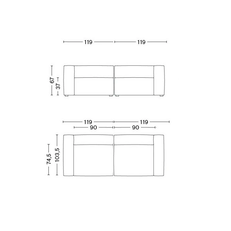 Hay Mags Soft 2,5-Sitzer Sofa Leder 238x103,5x67cm 8 Hay Mags Soft 2,5-Sitzer Sofa Leder 238x103,5x67cm – Bild 6