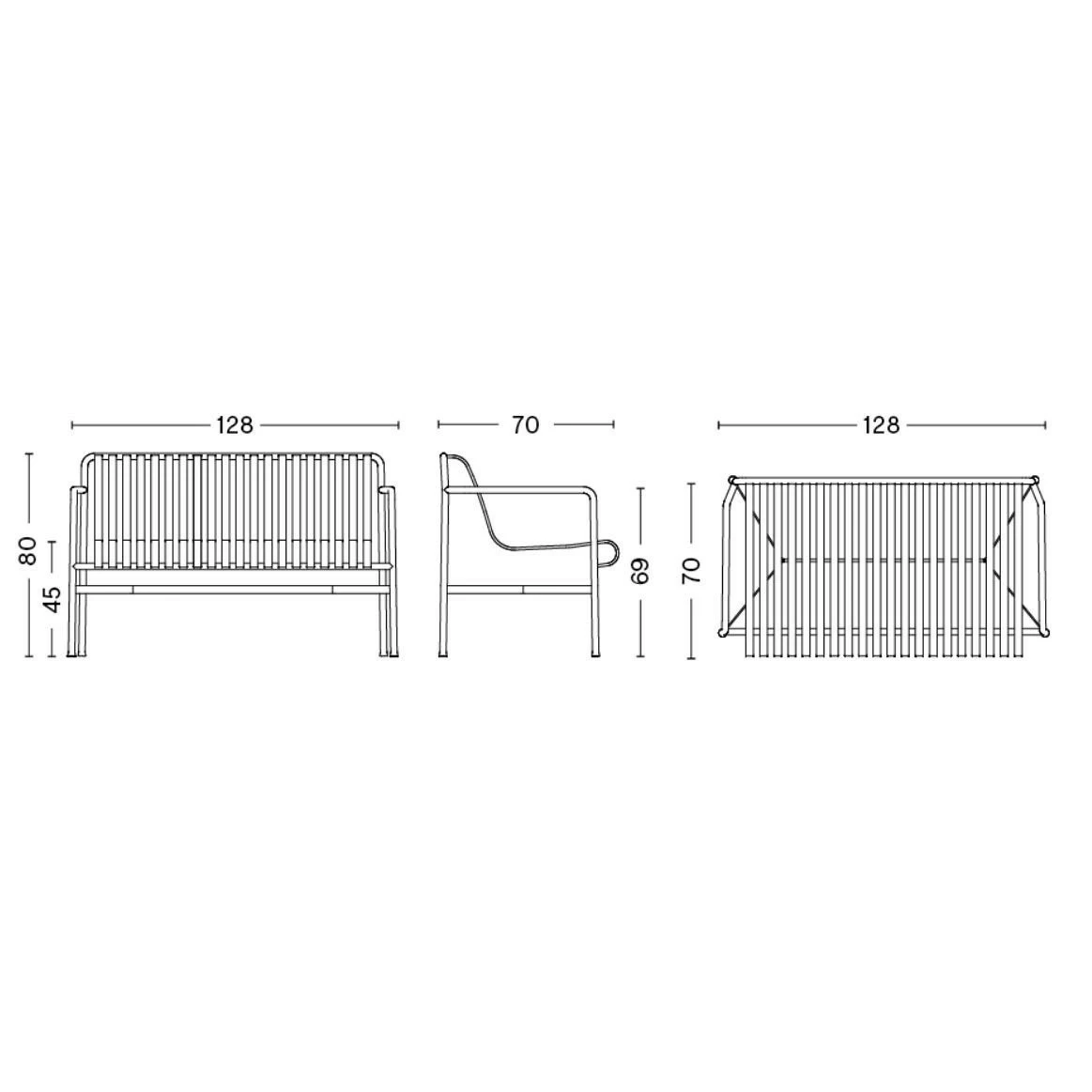 Hay Palissade Dining Gartenbank 15 Hay Palissade Dining Gartenbank – Bild 14