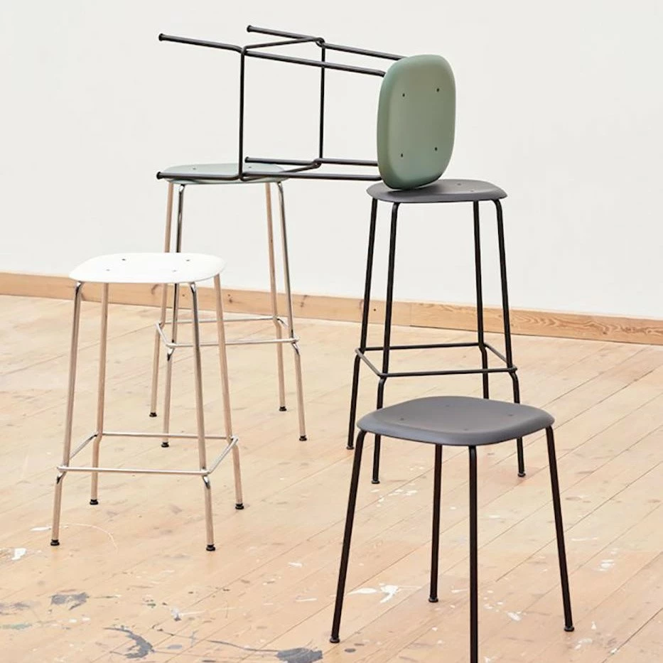 Hay Soft Edge 85 Barhocker Hoch Gestell Stahl Schwarz 5 Hay Soft Edge 85 Barhocker Hoch Gestell Stahl Schwarz – Bild 3