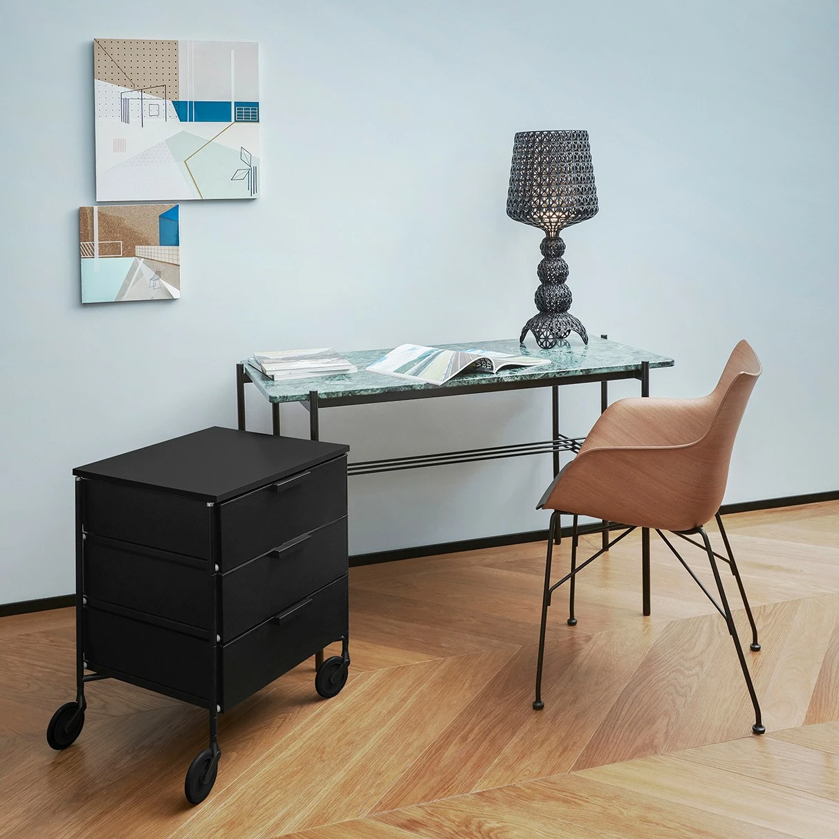 Kartell Mobil 3 Container Mit Rollen Matt 4 Kartell Mobil 3 Container Mit Rollen Matt – Bild 2