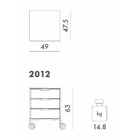 Kartell Mobil 3 Container Mit Rollen Matt 8 Kartell Mobil 3 Container Mit Rollen Matt – Bild 6