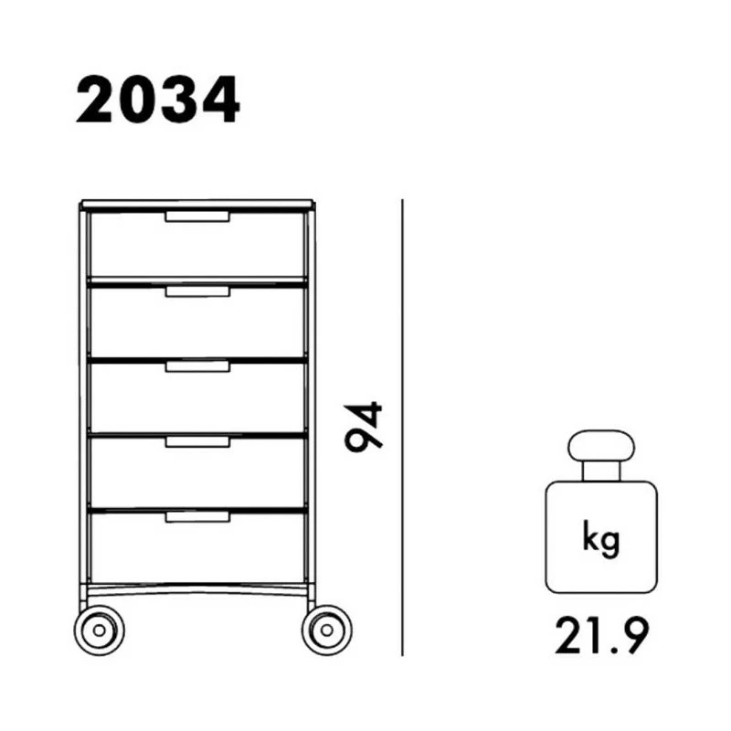 Kartell Mobil 5 Container Mit Rollen 6 Kartell Mobil 5 Container Mit Rollen – Bild 4