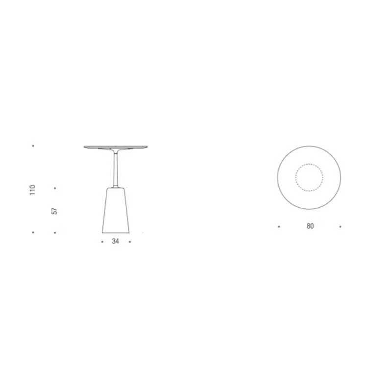 MDF Italia Rock Bartisch Ø80cm 9 MDF Italia Rock Bartisch Ø80cm – Bild 7