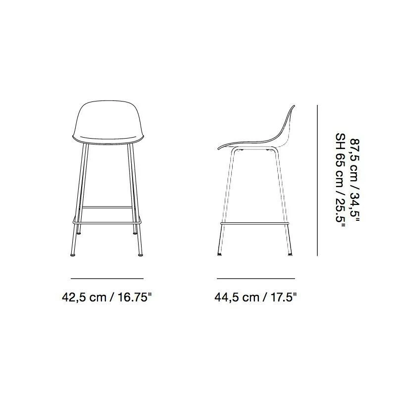 Muuto Fiber Barhocker Mit Rückenlehne 65cm 5 Muuto Fiber Barhocker Mit Rückenlehne 65cm – Bild 3