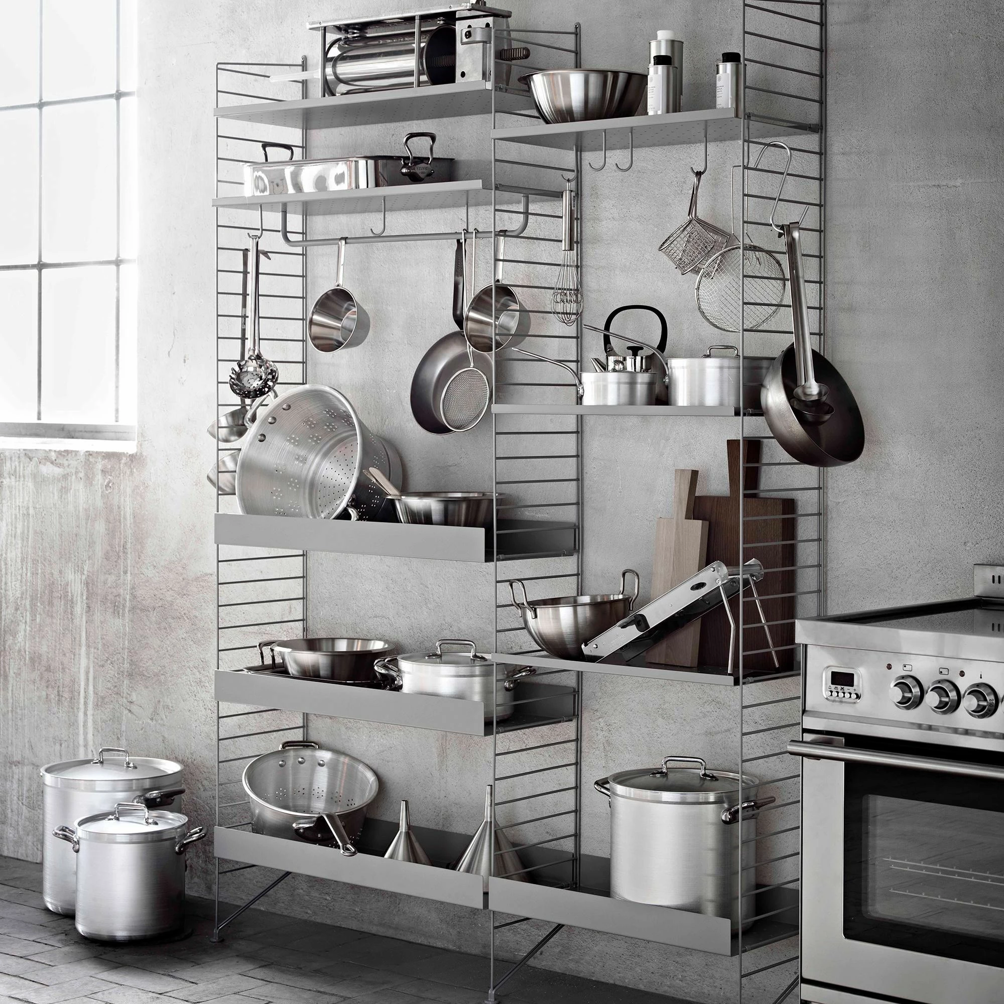 String System Regalboden Hohe Kante Stahl 4 String System Regalboden Hohe Kante Stahl – Bild 2