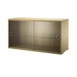 String System Vitrinenschrank Mit Schiebtüren