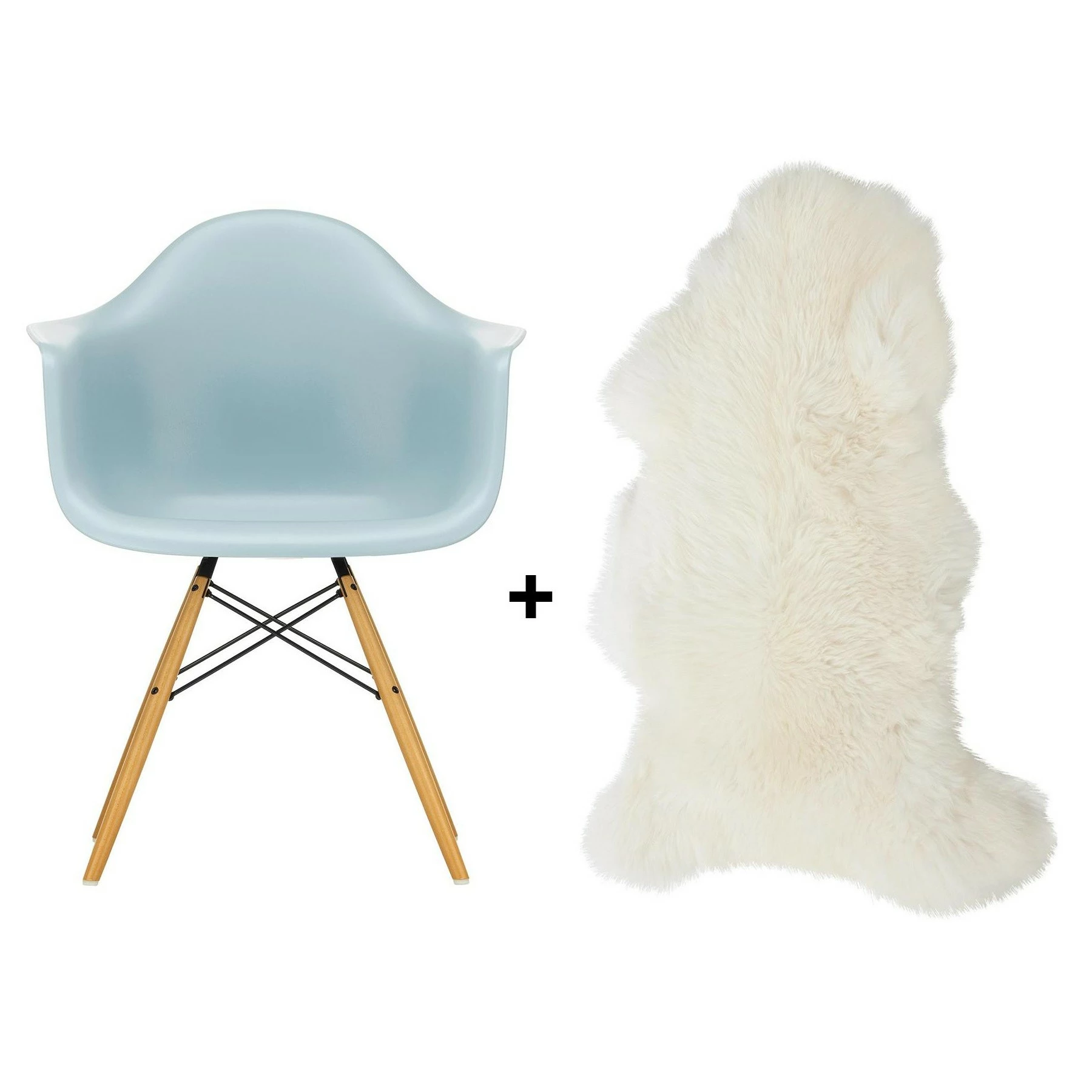 Vitra Aktionsset Eames Plastic Armchair DAW + Lammfell Gratis 11 Vitra Aktionsset Eames Plastic Armchair DAW + Lammfell Gratis – Bild 9