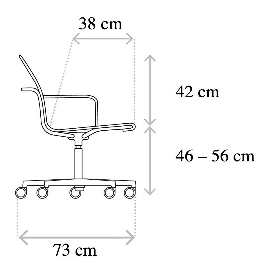 Wagner D1 Bürostuhl Mit Armlehne & Rollengestell 19 Wagner D1 Bürostuhl Mit Armlehne & Rollengestell – Bild 17
