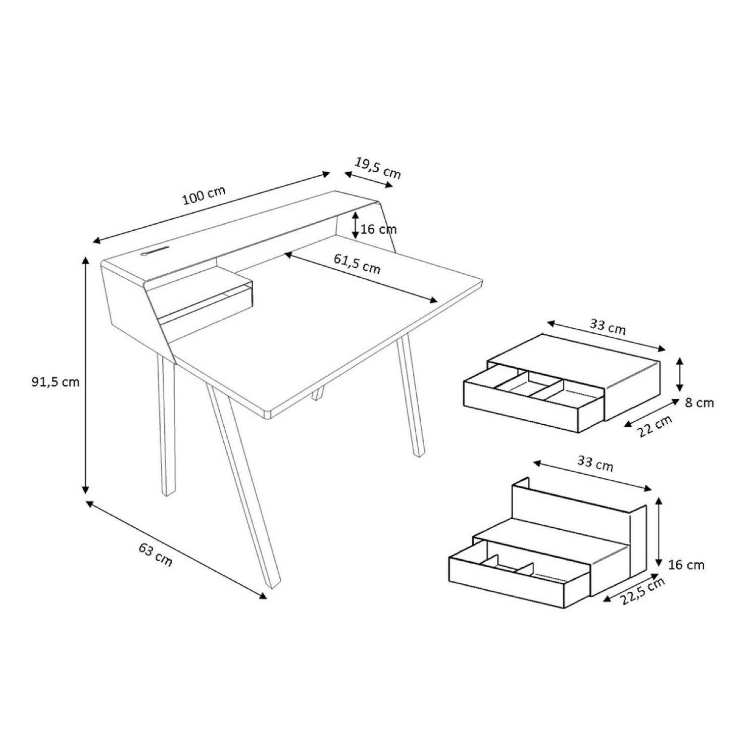 Müller Möbelfabrikation PS04 Sekretär 100x63x91,5cm Gestell Stahl 7 Müller Möbelfabrikation PS04 Sekretär 100x63x91,5cm Gestell Stahl – Bild 5