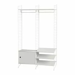 String Garderobe Mit Schrankelement 120x200x30cm