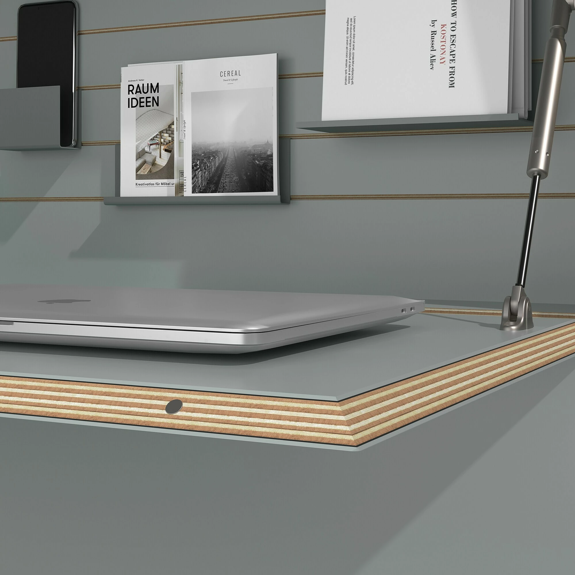 Müller Small Living Flatmate Linoleum Wandsekretär 71,7x12,2x114cm 8 Müller Small Living Flatmate Linoleum Wandsekretär 71,7x12,2x114cm – Bild 6