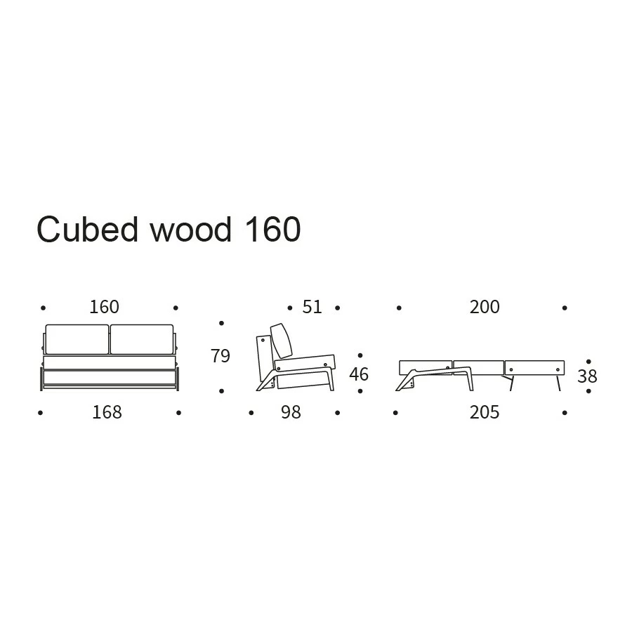 Innovation Cubed 160 Schlafsofa Eiche 168x98cm 11 Innovation Cubed 160 Schlafsofa Eiche 168x98cm – Bild 9